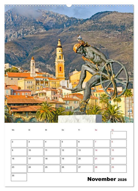 Produktbild: C&ocirc;te d&rsquo;Azur - Reiseziel am Mittelmeer (hochwertiger Premium Wandkalender 2026 DIN A2 hoch), Kunstdruck in Hochglanz
