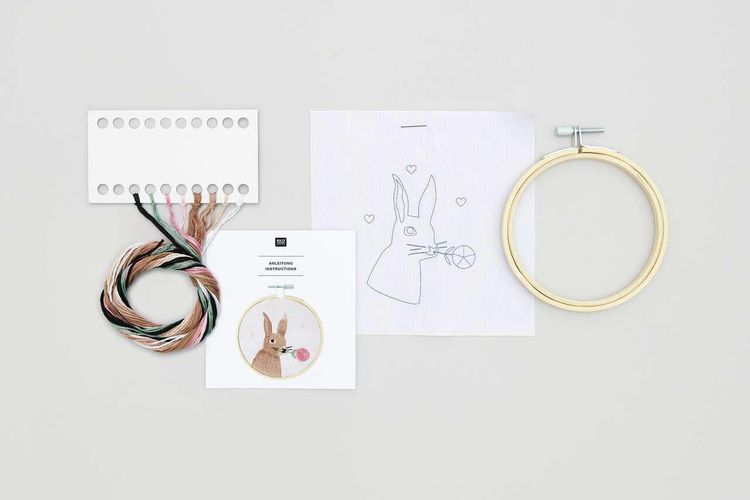 Produktbild: Stickpackung Vorgezeichnet,Hase, &Oslash;10cm
