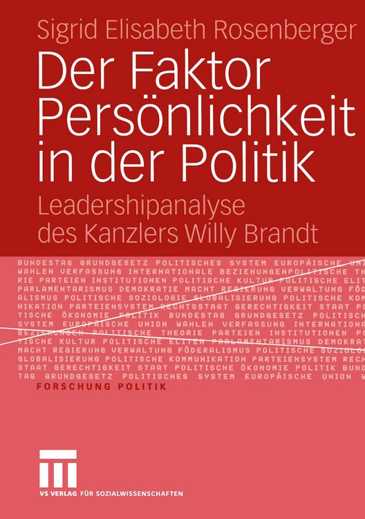 Produktbild: Der Faktor Pers&ouml;nlichkeit in der Politik