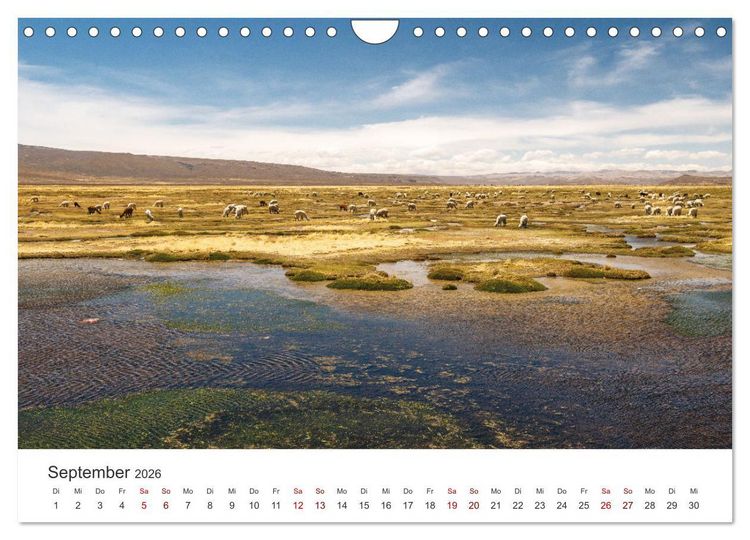 Produktbild: Geheimnisvolles Peru (Wandkalender 2026 DIN A4 quer), CALVENDO Monatskalender