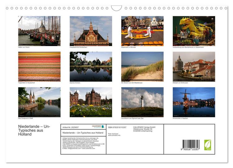 Produktbild: Niederlande &ndash; Un-Typisches aus Holland (Wandkalender 2026 DIN A3 quer), CALVENDO Monatskalender