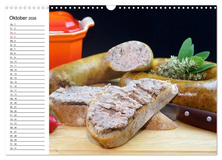 Produktbild: Brotzeit. Herzhaft und beliebt (Wandkalender 2026 DIN A3 quer), CALVENDO Monatskalender