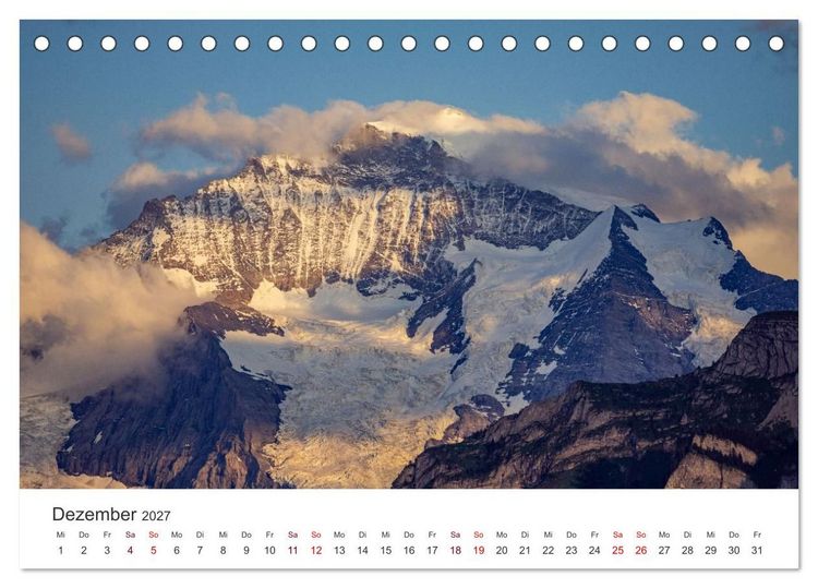Produktbild: Berner Oberland - Bergwelten (Tischkalender 2027 DIN A5 quer), CALVENDO Monatskalender