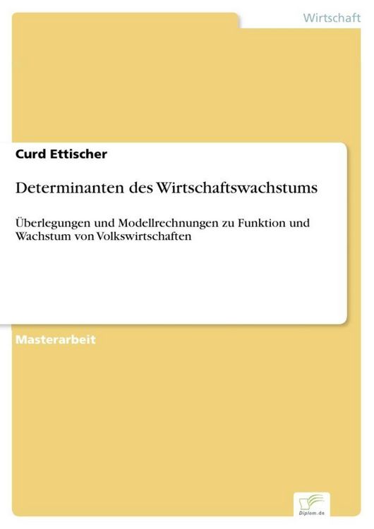 Produktbild: Determinanten des Wirtschaftswachstums