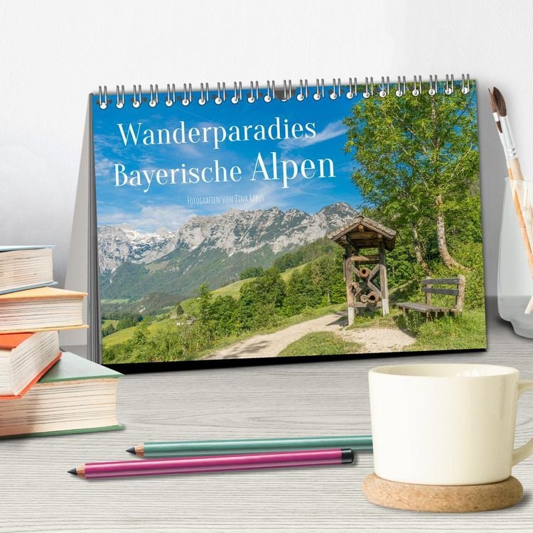 Produktbild: Wanderparadies Bayerische Alpen (Tischkalender 2026 DIN A5 quer), CALVENDO Monatskalender