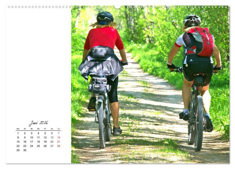 Produktbild: Fahrradtour. Radle dich frei und gesund! (hochwertiger Premium Wandkalender 2026 DIN A2 quer), Kunstdruck in Hochglanz