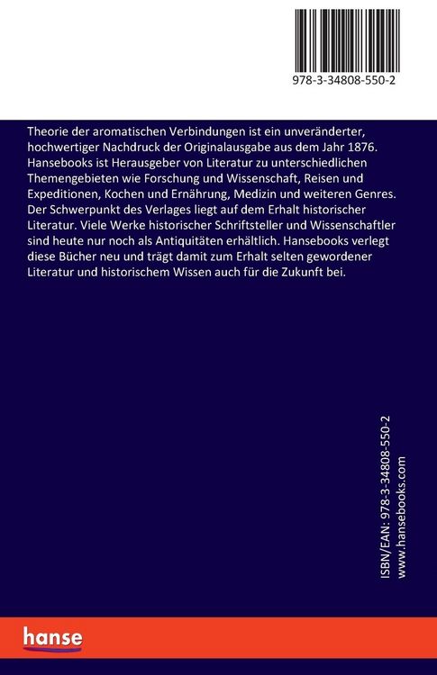 Produktbild: Theorie der aromatischen Verbindungen