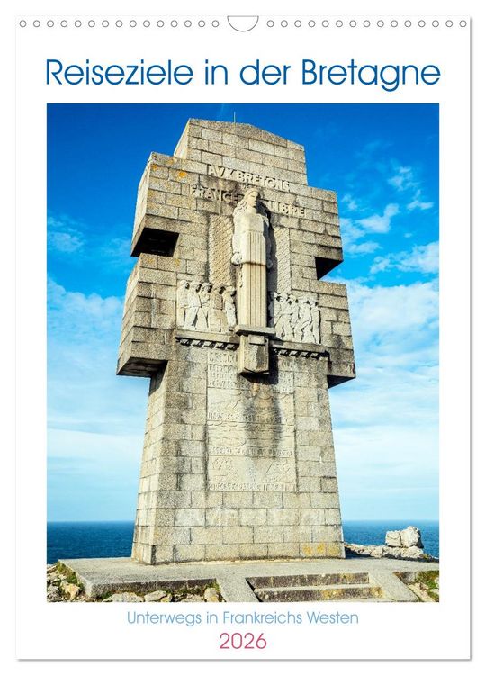 Produktbild: Reiseziele in der Bretagne (Wandkalender 2026 DIN A3 hoch), CALVENDO Monatskalender