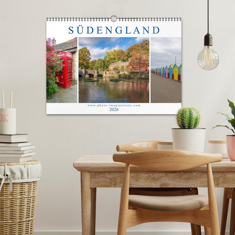 Produktbild: Bezauberndes S&uuml;dengland (Wandkalender 2026 DIN A3 quer), CALVENDO Monatskalender