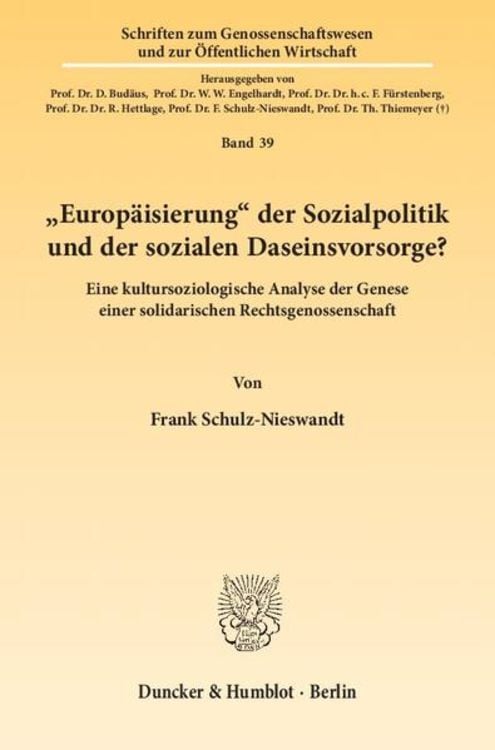 Produktbild: "Europ&auml;isierung" der Sozialpolitik und der sozialen Daseinsvorsorge?