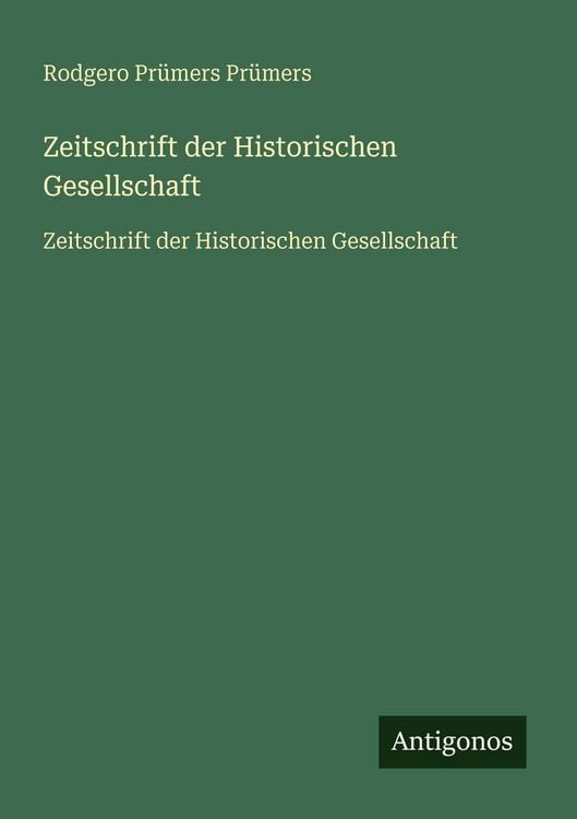 Produktbild: Zeitschrift der Historischen Gesellschaft