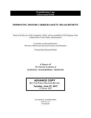 Produktbild: Improving Motor Carrier Safety Measurement