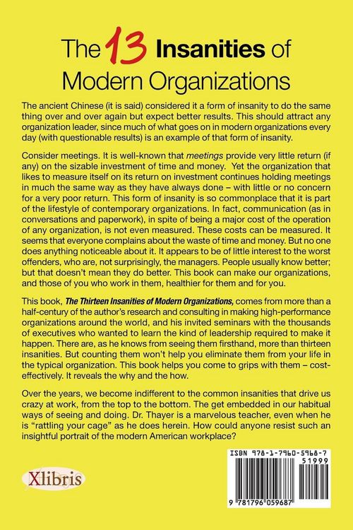Produktbild: The 13 Insanities of Modern Organizations