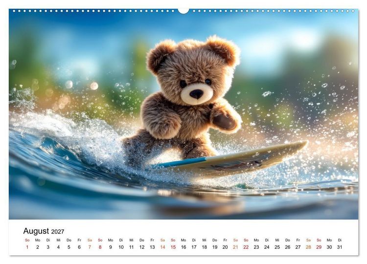 Produktbild: Teddyb&auml;r - klein aber oho (Wandkalender 2027 DIN A2 quer), CALVENDO Monatskalender