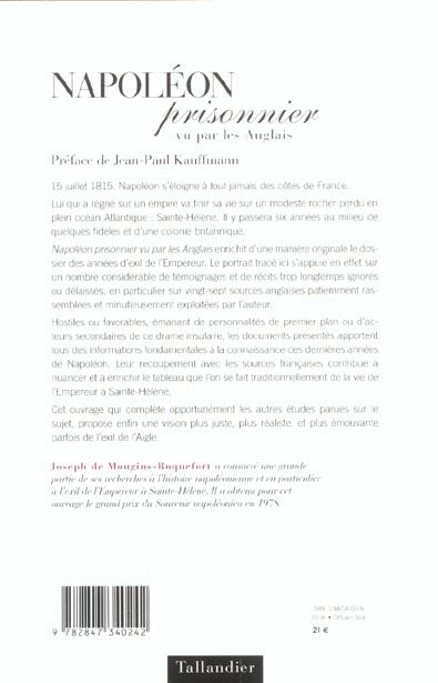 Produktbild: Napoleon prisonnier vu par les angl