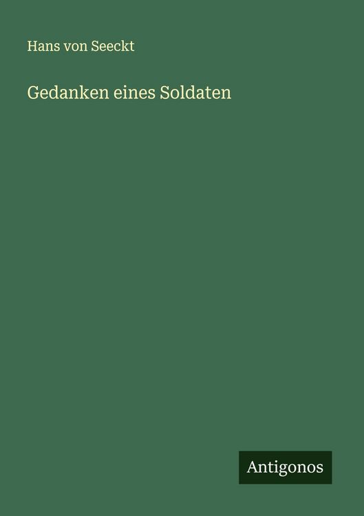 Produktbild: Gedanken eines Soldaten