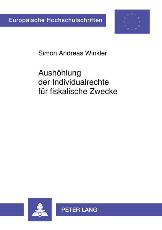 Produktbild: Aush&ouml;hlung der Individualrechte f&uuml;r fiskalische Zwecke