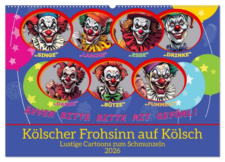 Produktbild: K&ouml;lscher Frohsinn auf K&ouml;lsch (Wandkalender 2026 DIN A2 quer), CALVENDO Monatskalender