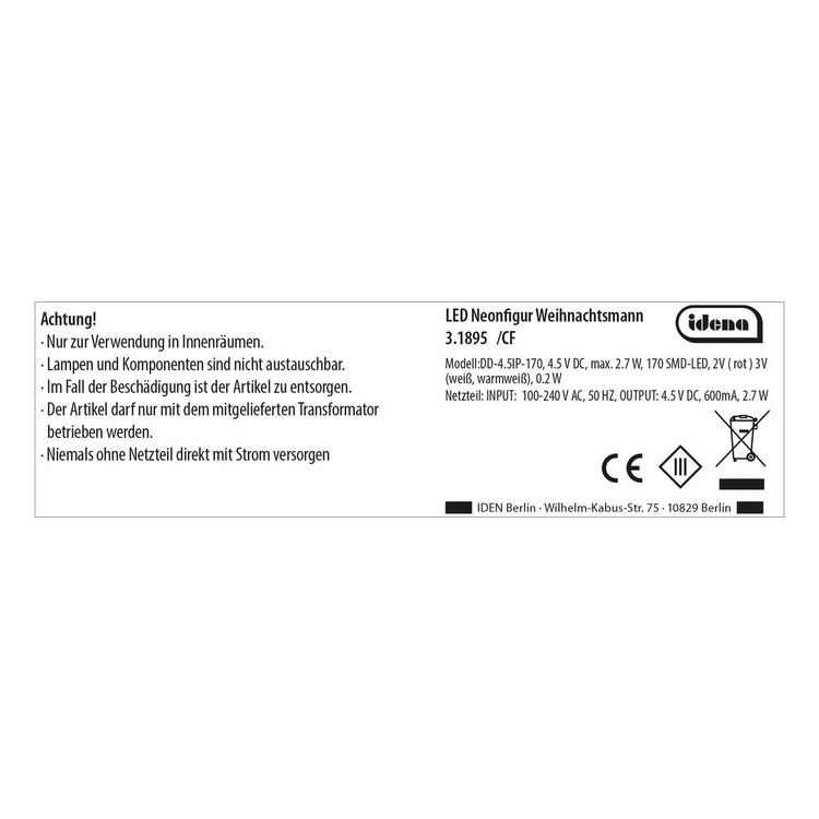 Produktbild: Idena LED Lichternetz warmwei&szlig; 2x1m 160er Au&szlig;en