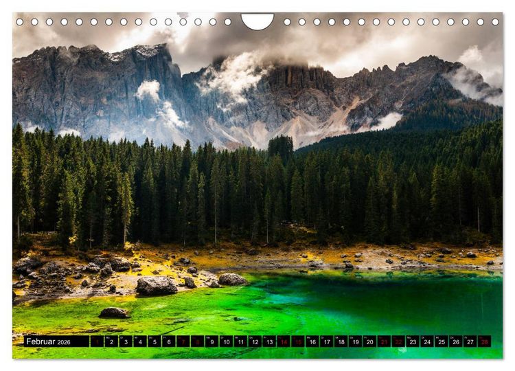 Produktbild: Bergseen in den Dolomiten (Wandkalender 2026 DIN A4 quer), CALVENDO Monatskalender