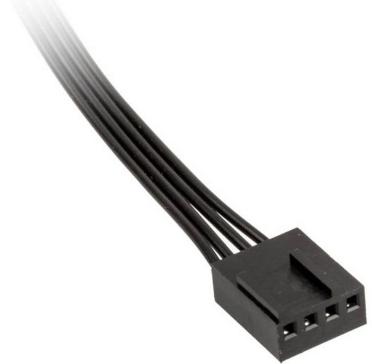 Produktbild: PC-L&uuml;fter Y-Kabel [1x PC-L&uuml;fter Buchse 4pol. - 2x PC-L&uuml;fter Buchse 4pol.] 0.35 m Schwarz Kolink