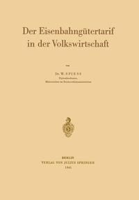 Produktbild: Der Eisenbahng&uuml;tertarif in der Volkswirtschaft
