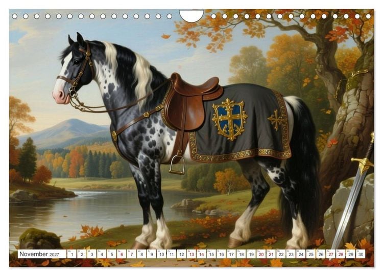 Produktbild: Pferdegem&auml;lde, inspiriert von den Alten Meistern (Wandkalender 2027 DIN A4 quer), CALVENDO Monatskalender