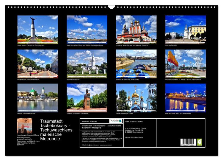 Produktbild: Traumstadt Tscheboksary - Tschuwaschiens malerische Metropole (Wandkalender 2026 DIN A2 quer), CALVENDO Monatskalender