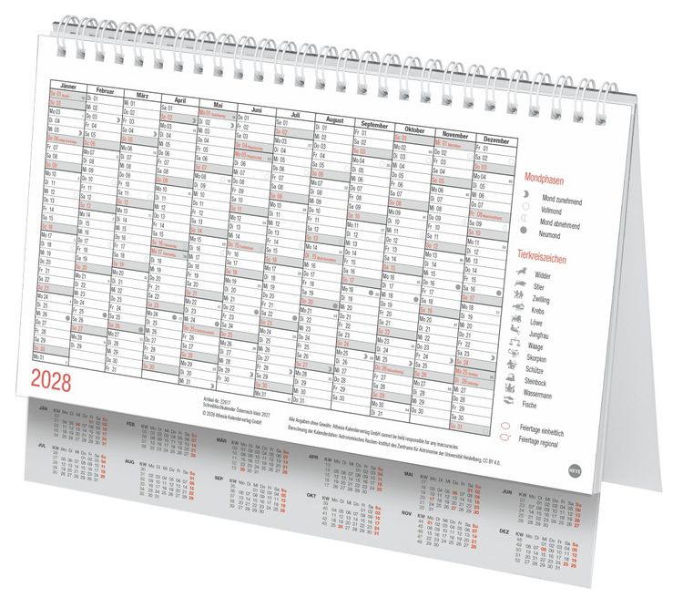 Produktbild: Schreibtischkalender &Ouml;sterreich klein 2027