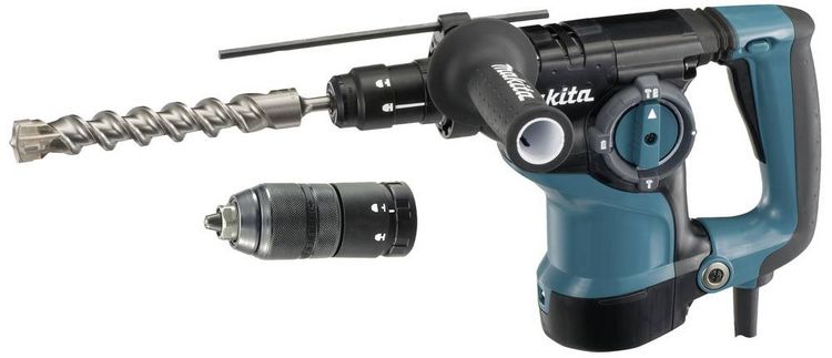 Produktbild: Makita HR2811FT SDS-Plus-Kombihammer, Bohrhammer 800 W inkl. Koffer, ohne Akku, ohne Ladeger&auml;t