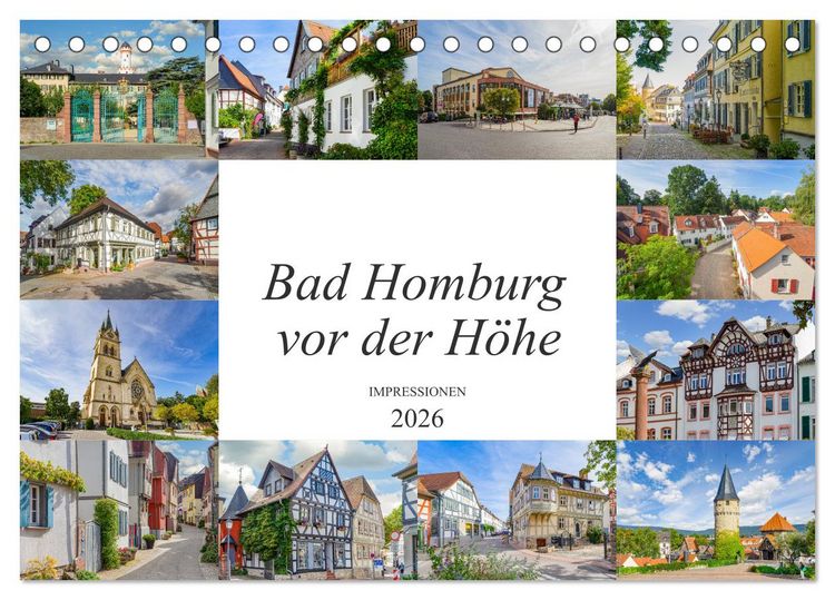 Produktbild: Bad Homburg vor der H&ouml;he Impressionen (Tischkalender 2026 DIN A5 quer), CALVENDO Monatskalender