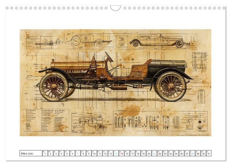 Produktbild: Fantastische Oldtimer (Wandkalender 2026 DIN A3 quer), CALVENDO Monatskalender