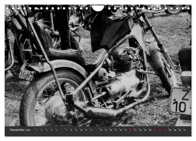 Produktbild: east Rider - Biker und Bikes aus der DDR (Wandkalender 2026 DIN A4 quer), CALVENDO Monatskalender