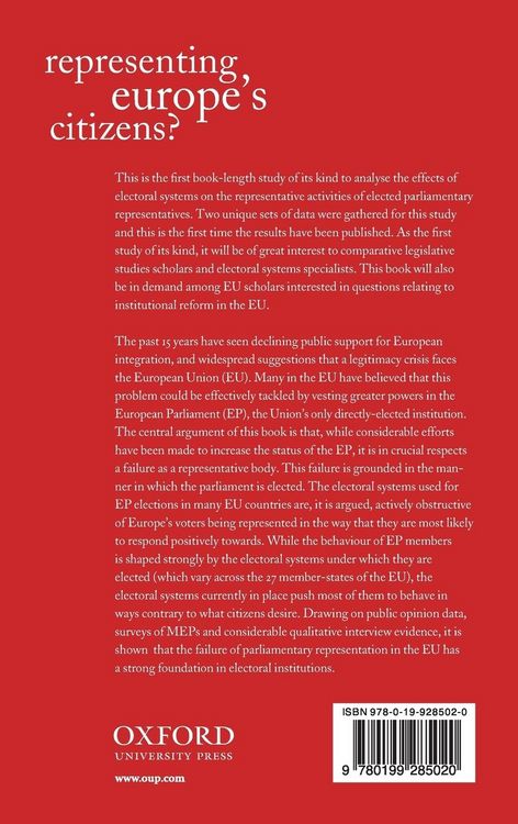 Produktbild: Representing Europe's Citizens?