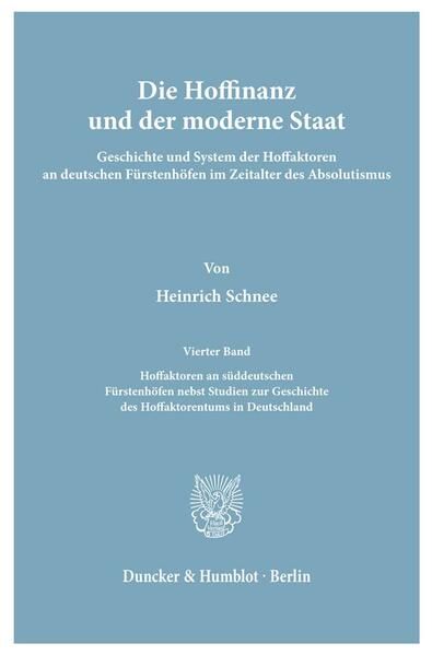 Produktbild: Die Hoffinanz und der moderne Staat.