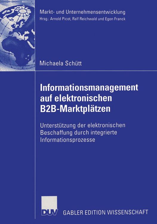 Produktbild: Informationsmanagement auf elektronischen B2B-Marktpl&auml;tzen
