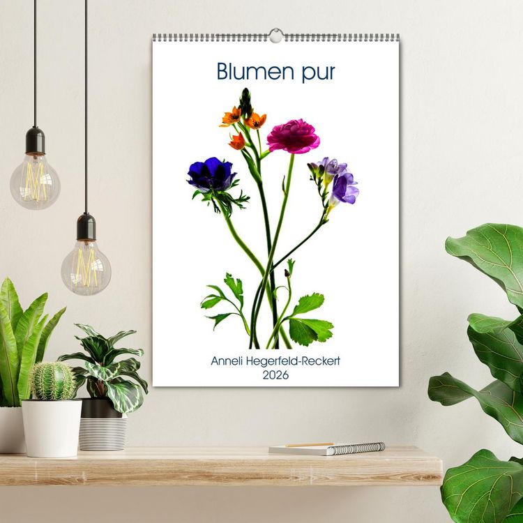 Produktbild: Blumen pur (Wandkalender 2026 DIN A2 hoch), CALVENDO Monatskalender