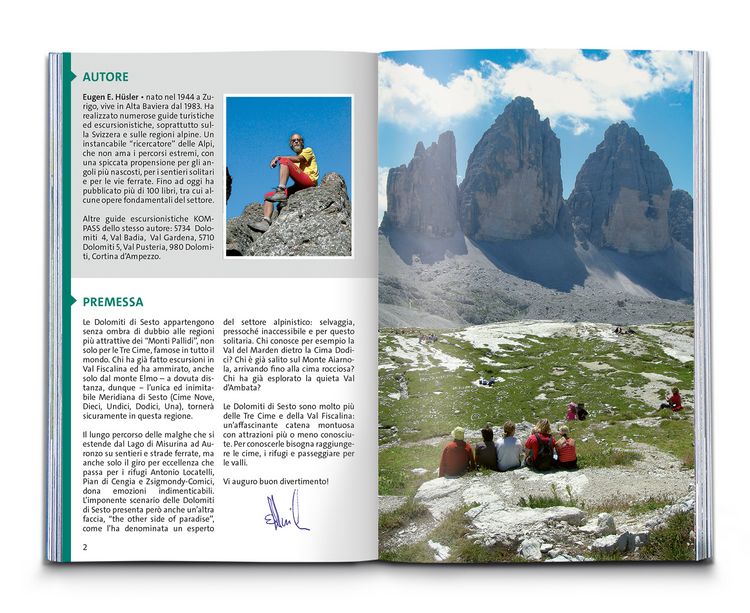 Produktbild: KOMPASS guida escursionistica Dolomiti di Sesto, Parco Naturale Tre Cime, 50 itinerari