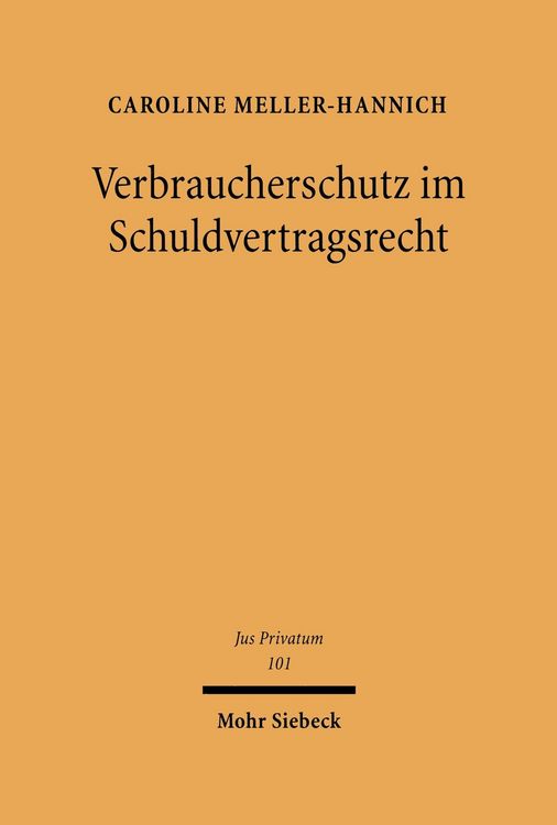 Produktbild: Verbraucherschutz im Schuldvertragsrecht