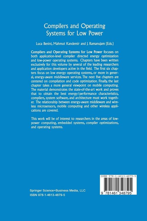 Produktbild: Compilers and Operating Systems for Low Power
