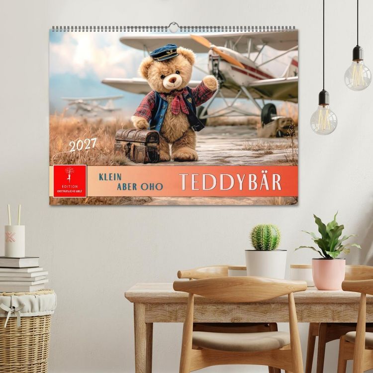 Produktbild: Teddyb&auml;r - klein aber oho (Wandkalender 2027 DIN A2 quer), CALVENDO Monatskalender