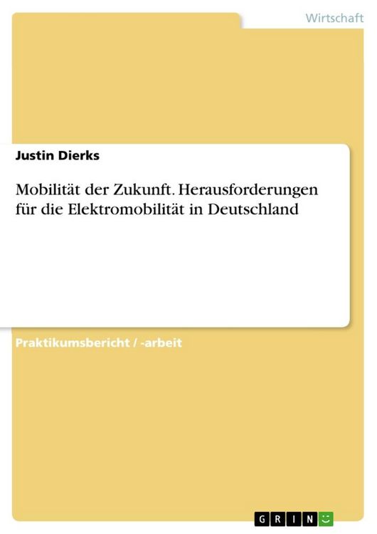 Produktbild: Mobilit&auml;t der Zukunft. Herausforderungen f&uuml;r die Elektromobilit&auml;t in Deutschland
