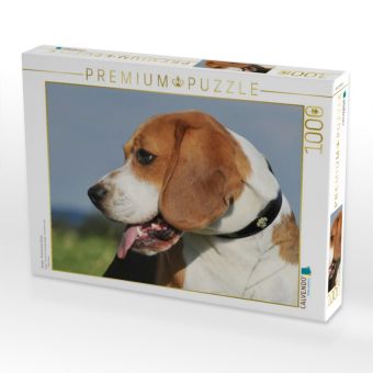 Produktbild: CALVENDO Puzzle Beagle - Portr&auml;t eines R&uuml;den | 1000 Teile Lege-Gr&ouml;&szlig;e 64x48cm Foto-Puzzle f&uuml;r gl&uuml;ckliche Stunden