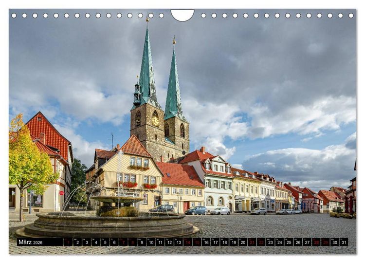 Produktbild: Fachwerkstadt Quedlinburg (Wandkalender 2026 DIN A4 quer), CALVENDO Monatskalender