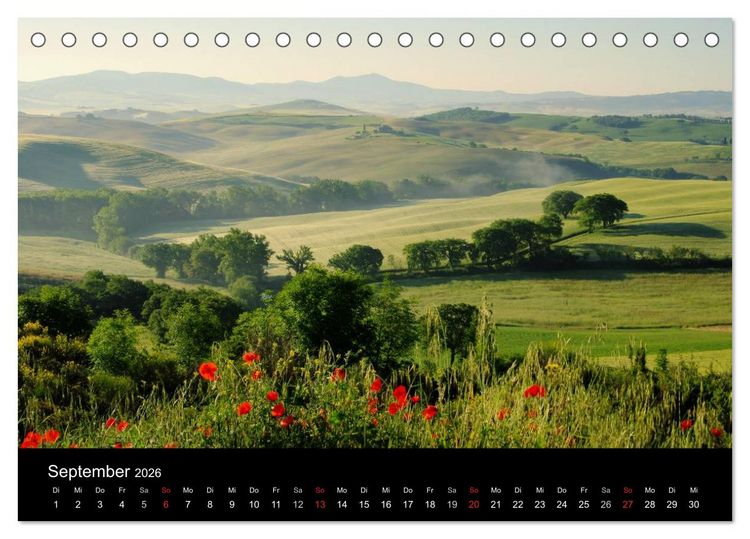 Produktbild: Toskana &ndash; Traumlandschaft in Italien (Tischkalender 2026 DIN A5 quer), CALVENDO Monatskalender