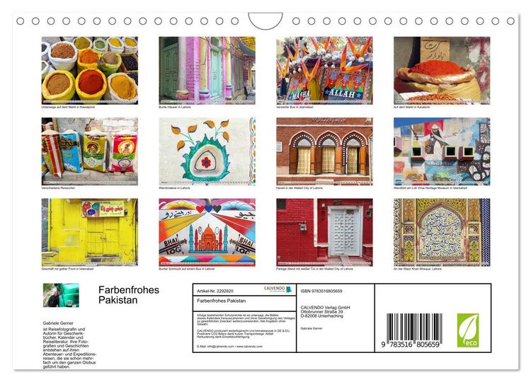 Produktbild: Farbenfrohes Pakistan (Wandkalender 2027 DIN A4 quer), CALVENDO Monatskalender