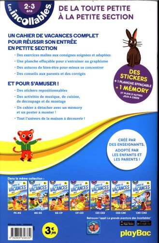 Produktbild: Les incollables : cahier de vacances 2017: 2-3 ans