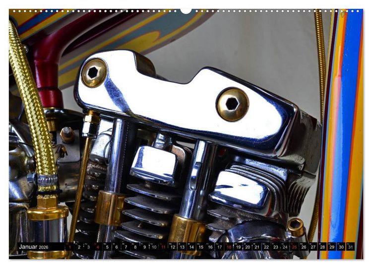Produktbild: Harley Classic Chopper (hochwertiger Premium Wandkalender 2026 DIN A2 quer), Kunstdruck in Hochglanz