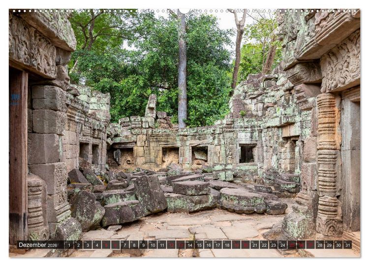 Produktbild: Angkor - Die Tempel der Khmer (hochwertiger Premium Wandkalender 2026 DIN A2 quer), Kunstdruck in Hochglanz