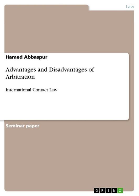 Produktbild: Advantages and Disadvantages of Arbitration
